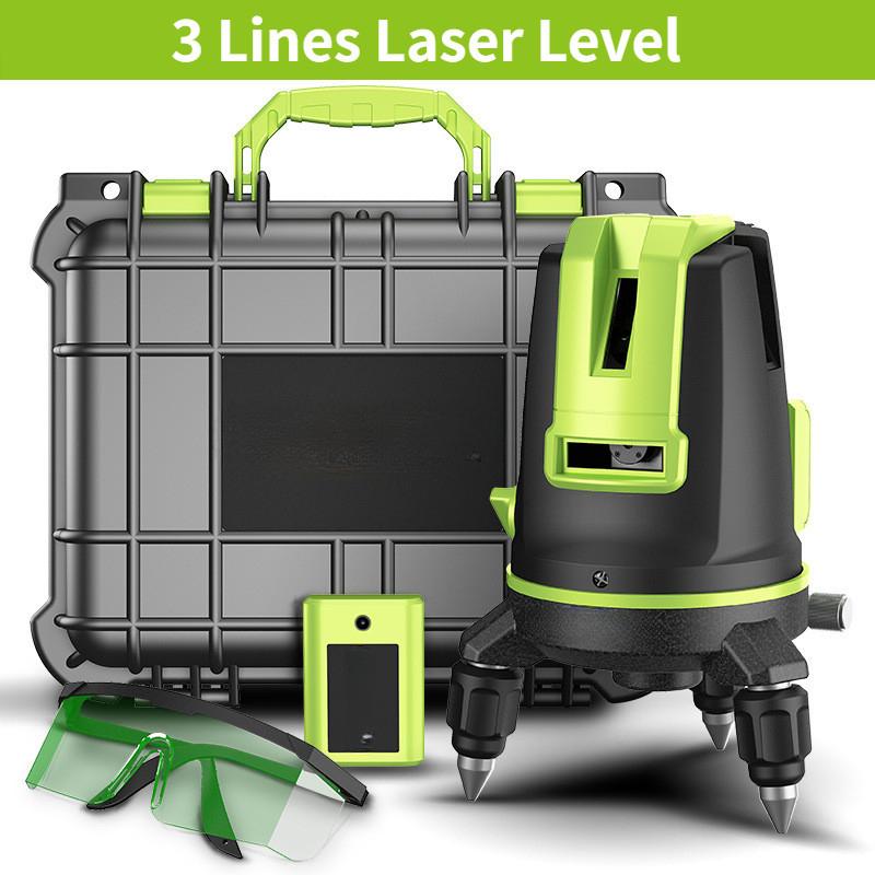 2/3/5 Line ° Horizontal and Vertical Cross Lines New Green Light Laser Level  360Self-leveling Measurement Tool