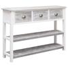 VidaXL Buffet Antique Grey 108x30x76 Cm Solid Paulownia Wood 338543