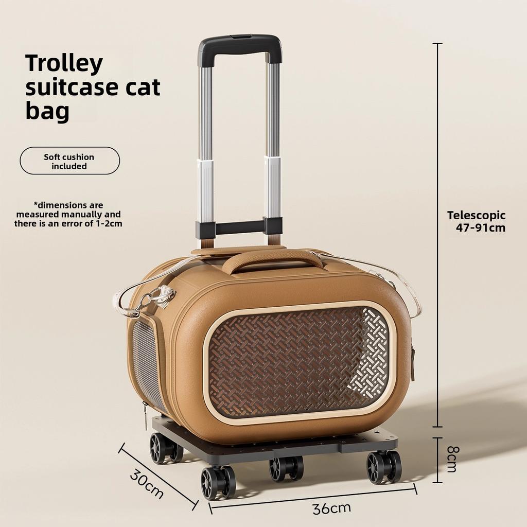 Katzentasche Tragbar Ausgehen Katzenkoffer Ein Schulter Crossbody Kätzchen Raumkapsel Große Kapazität Katze Handtasche Haustier Trolleykoffer