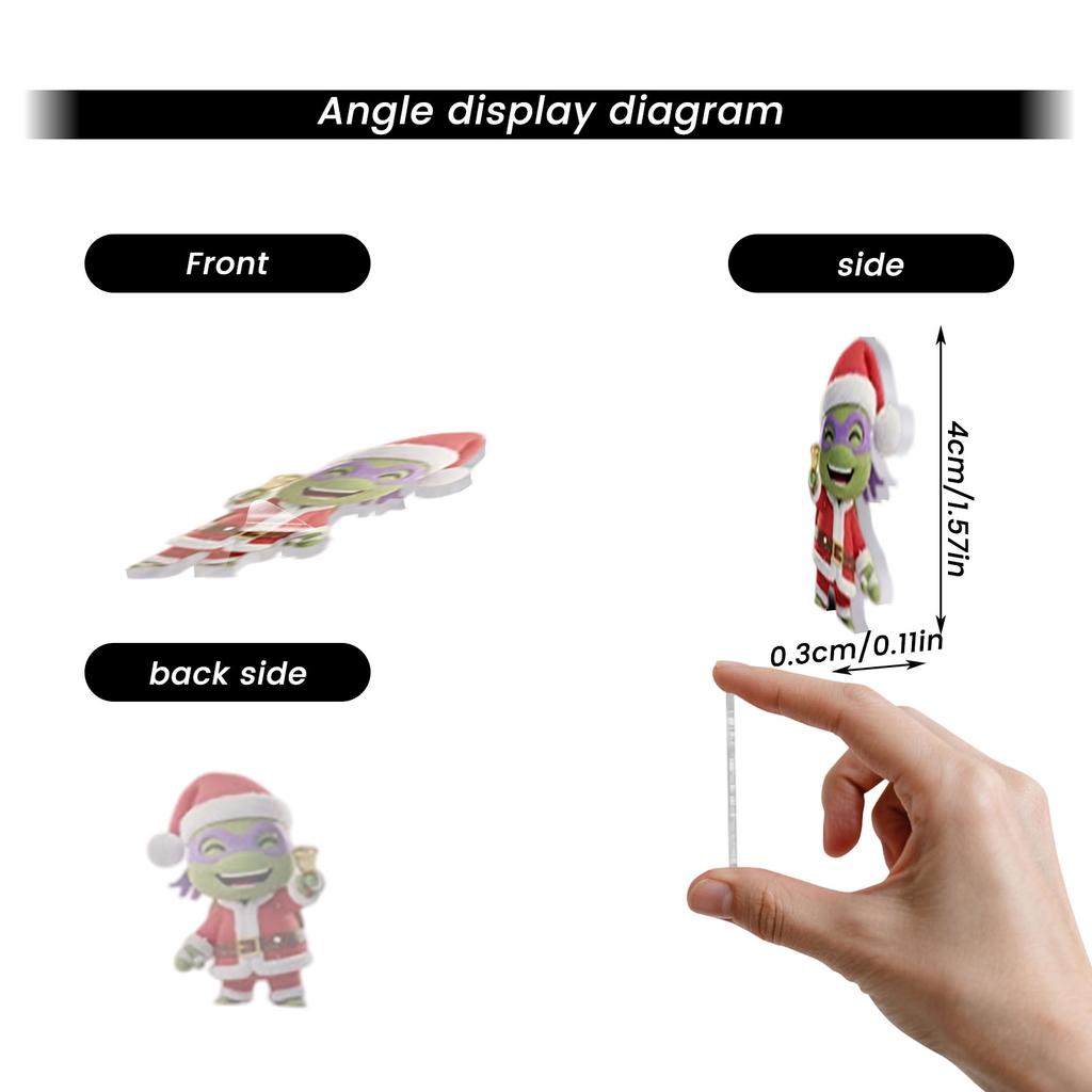 2D Flat Acrylic Christmas Countdown Ornament - -Day Advent Calendar Christmas Tree Hanging Decoration