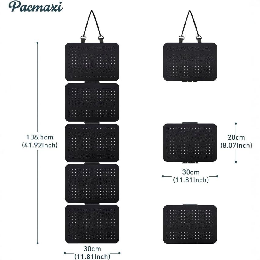 Organizador de Fieltro para Colgar en la Pared para Broches, Pines y Charms Croc, Panel de Exhibición de Joyería con Bolsillos Transparentes, Estante de Almacenamiento para Puerta de Dormitorio
