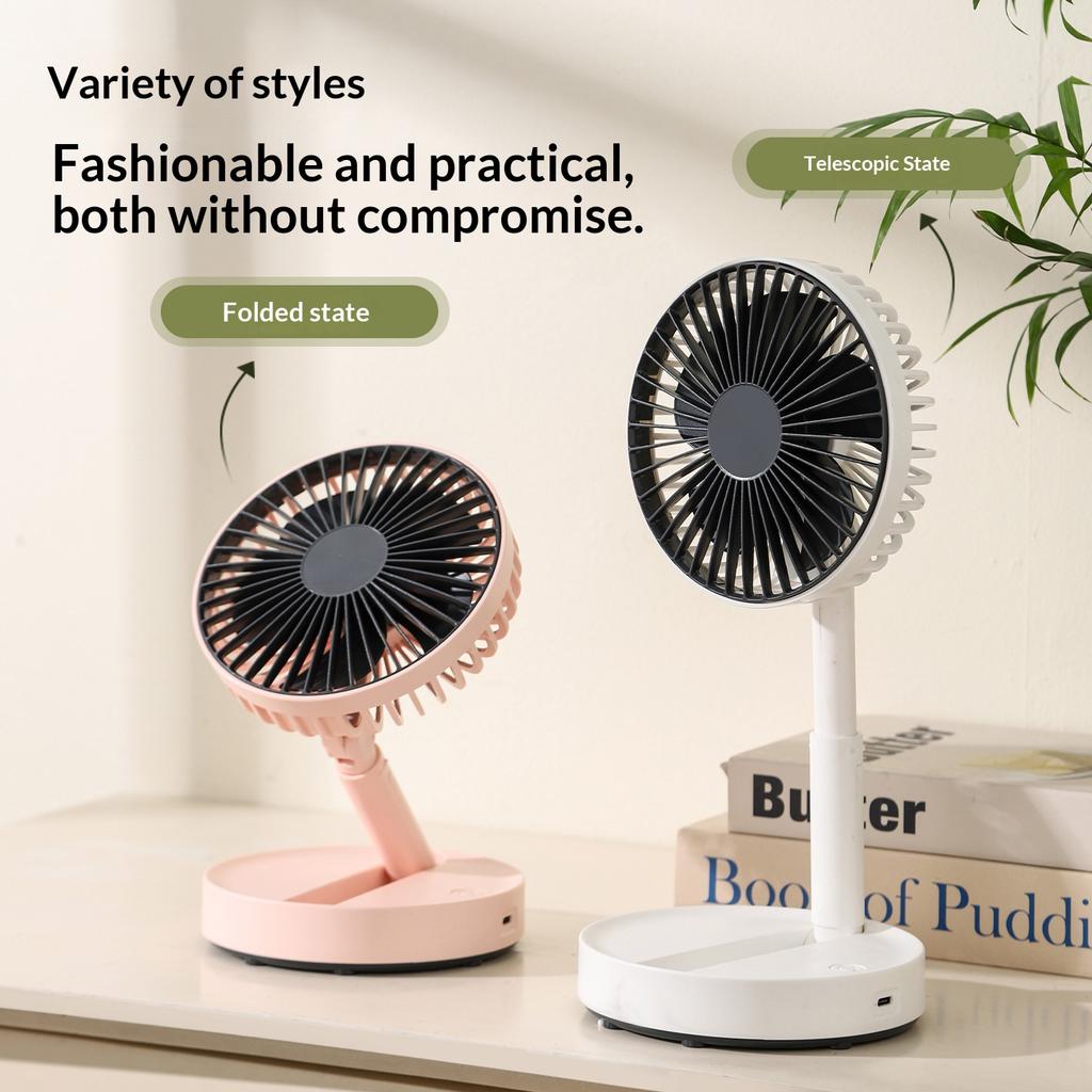 Xiaomi 5-Inch Foldable Extendable USB Charged Mini Desktop Fan Portable for Outdoor Dormitory Office Camping - Compact Table Fan