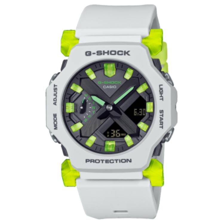 CASIO Quartz Movement Resin Strap Watch Unisex Gray Dial GA-2300MW-8A Gray Dial