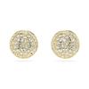 Meteora Gepflastert Transparent Rund Sublima Imitation Kristall Goldton Ohrringe Damenohrringe 5683444