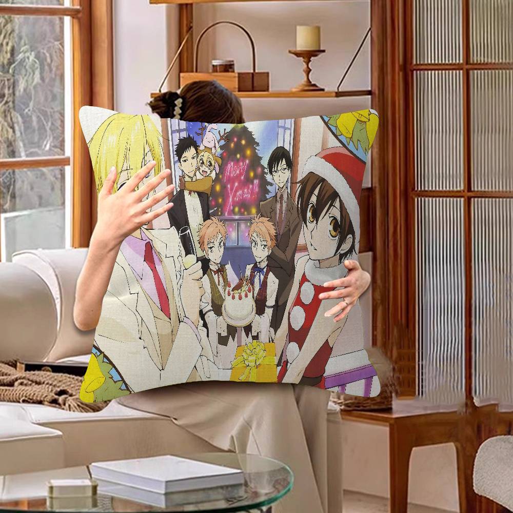 Anime Ouran High School Host Club Personalized Picture Text Home Decorative Pillows Household Gifts 45x45cm