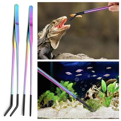 Reptile Feeding Tongs For Bearded Dragons Sturdy Stainless Steel Easy To Clean Pet Feeding Time