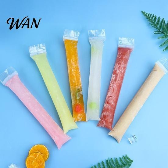 Homemade Popsicle Molds Disposable Bags Dual Zipper Seal Ice Pop Food-Grade Portable Freezer Tubes for Yogurt Bars Fruit Smoothies Candy Snacks Summer