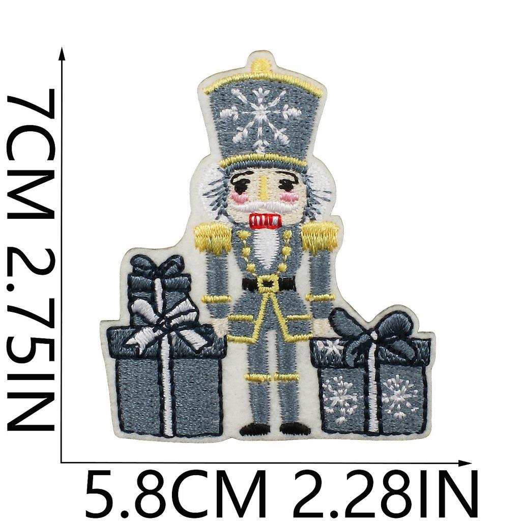 Christmas Theme Embroidery Cloth Sticker Bag Clothes Decoration Snowflake Bell Patch Sticker Gift Computer Embroidery Stamp Ironing