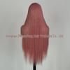 Pink Brightening Fashionable Long Straight 13*4 Front Lace Women's Wig