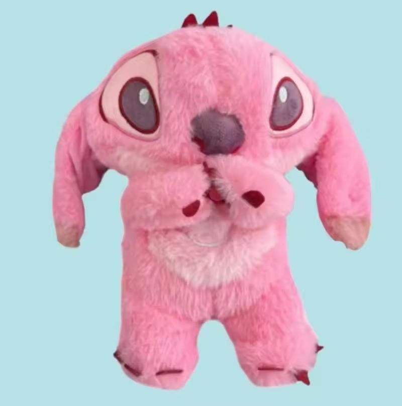 Ultima Păpușă de Pluș LiloandStitch Respirație Copil Peluche Drăguț și Fermecător Jucărie Calmanta Anime Bebeluș Muzică Lumină Jucării de Joacă Roz Stitch Cadouri Copii