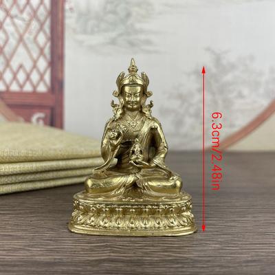 Antike vierarmige Avalokitesvara Bodhisattva Statue Schreibtischschmuck Tibetische Schutzheiligenfiguren Heimdekoration Kunsthandwerk