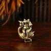 Handcrafted Copper Mini Toad Swan Sculpture Creative Desktop Ornament for Home Office Living Room Decor