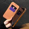 Galvanisierte Magnetische Steckplatz-Kartenhalter-Tasche Hülle Für iPhone 11 12 13 14 15 16 17 Pro Max Transparente Falt-Leder-Geldbörse Flip-Abdeckung