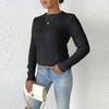 Women's Autumn And Winter New Round Neck Pullover Casual Bottom Knitting Long Sleeve Sweater