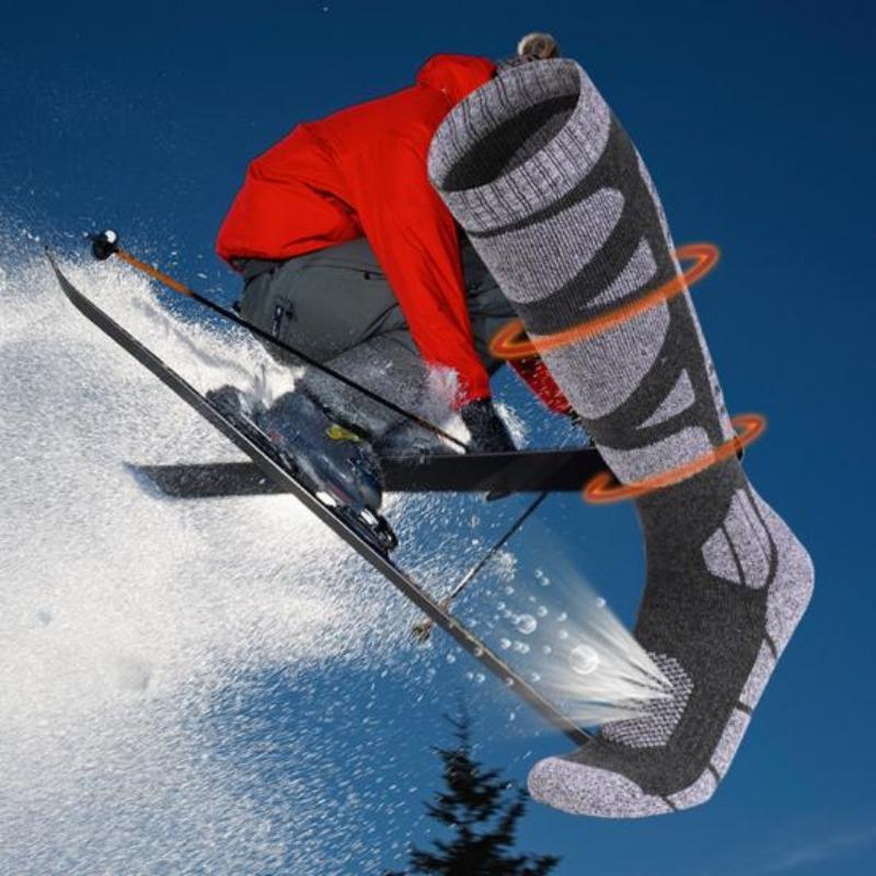 Meias térmicas de esqui para caminhada para homens e mulheres, meias longas e quentes de inverno para esportes ao ar livre, esqui, snowboard, meias de desempenho para caminhada