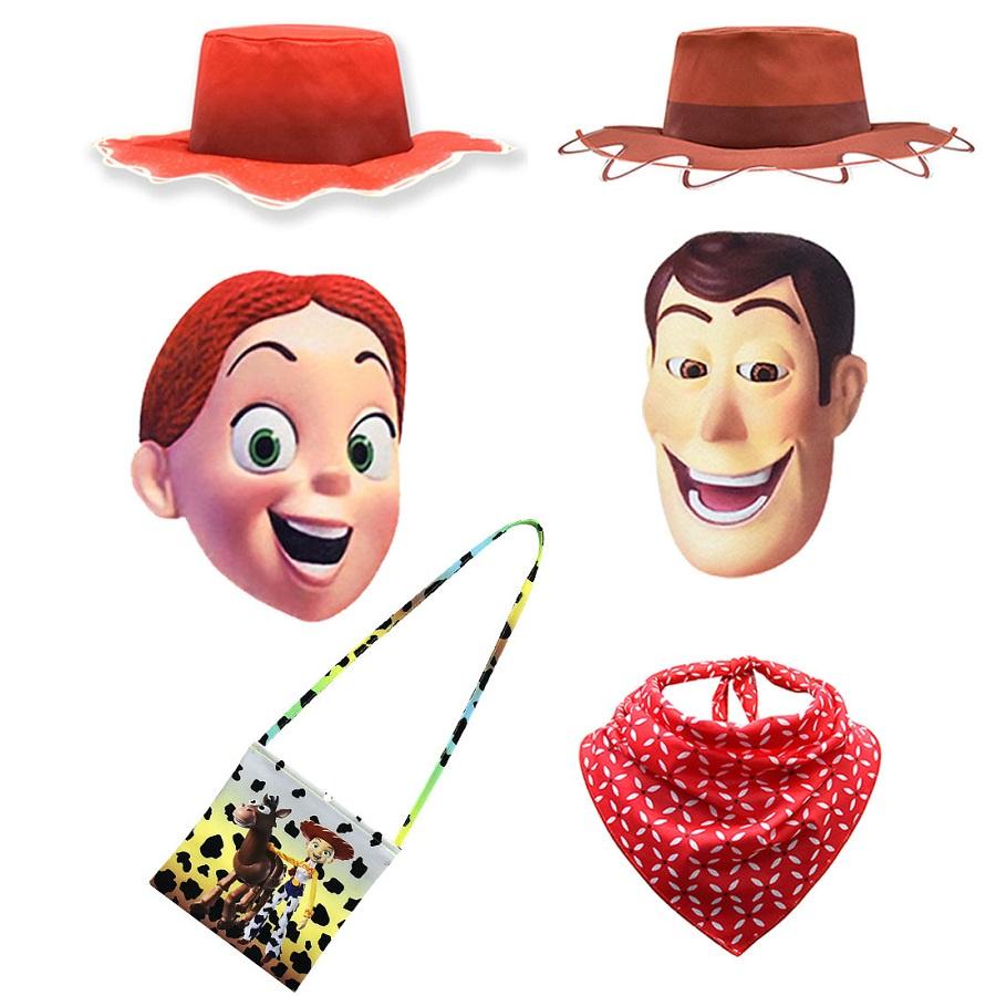 Toy Story 4 Woody Tsui Costume Accessories Collection With Polyester Scarf And Bag