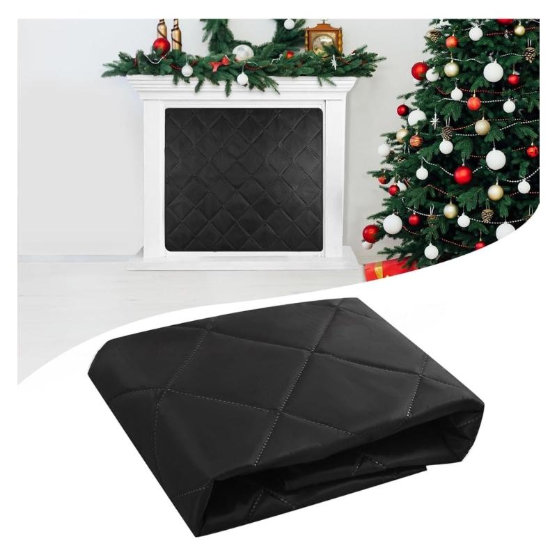 Magnetic Fireplaces Cover Insulating Barrier Heat Shield With Strong Magnets For Indoor Fireplaces Protecting Oxfords Fabric Thermals Insulation