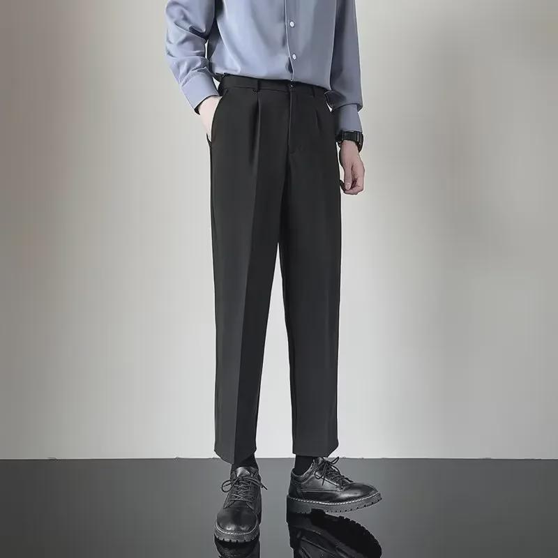 Men's Korean Style Wide-Leg Summer Casual Trousers