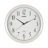 CASIO Wall Clock, Wall Clock, Radio Clock, White, Analog, Second Hand Stops At Night IQ-1060J-7JF
