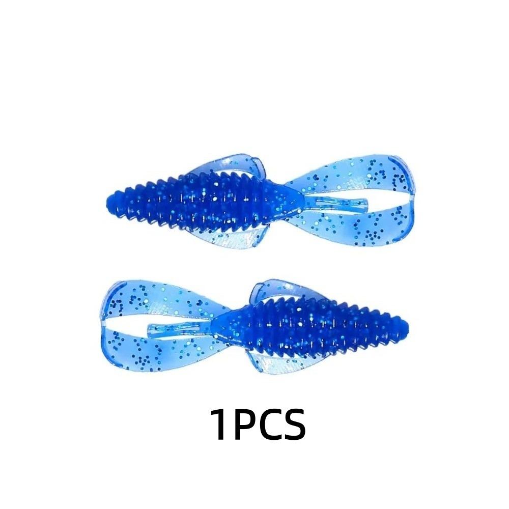 80mm Fishing Bait Wobbler Crazy Flapper Design Soft Lobster Worm Bait Bass Fishing