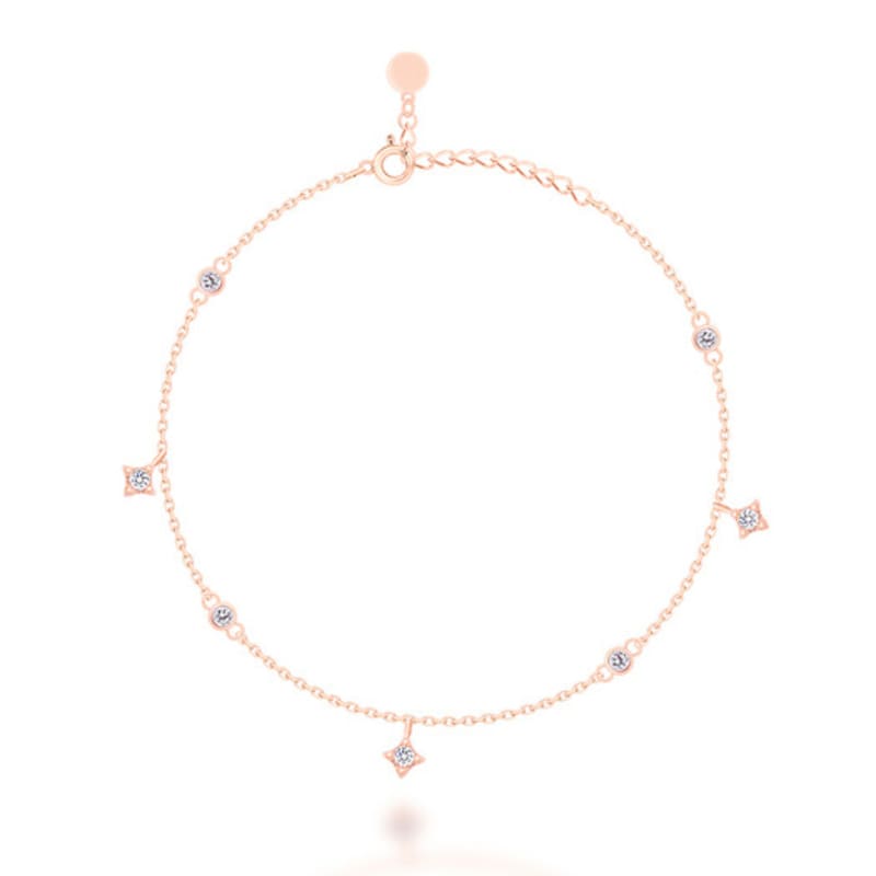 

MILTON STELLE Silver Anklet MSJ-SA180193 White