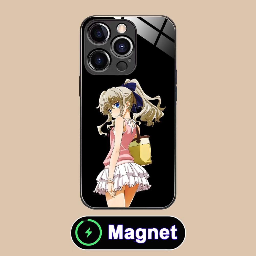 Charlotte Tomori Nao Glass MagSafe Mobile Phone Case for iPhone 17 16 15 14 13 12 11 Air Pro Max Plus Mini Colorful Cover