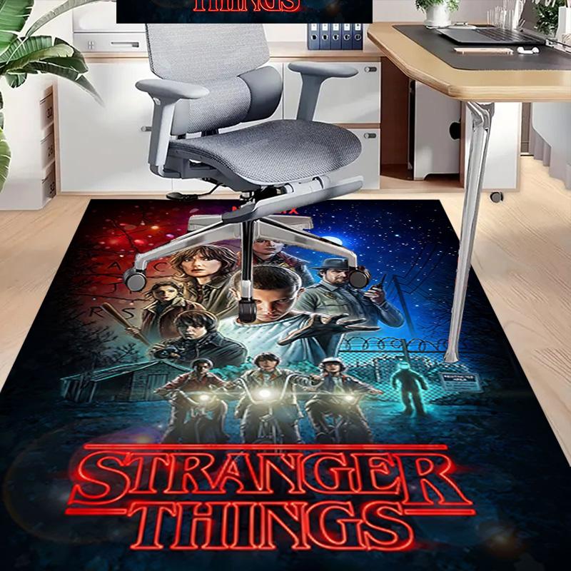 1pc Stranger Things Scifi Adventure Carpet for Playroom Bedroom Living Room Sofa Home Decor,kids Game Area Rug Non-slip Floor Mat Y72983