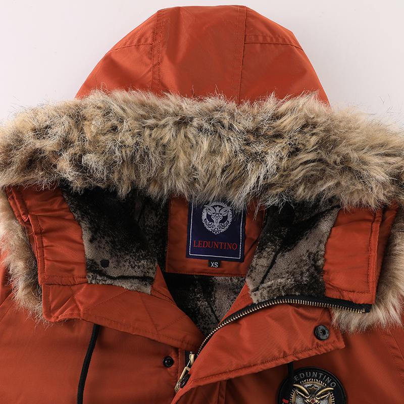 Men's Casual Winter Jacket, Black Hooded Bomber Style, Premium Faux Fur Hood, Good Cold Insulation, Decorative Badge Zipper