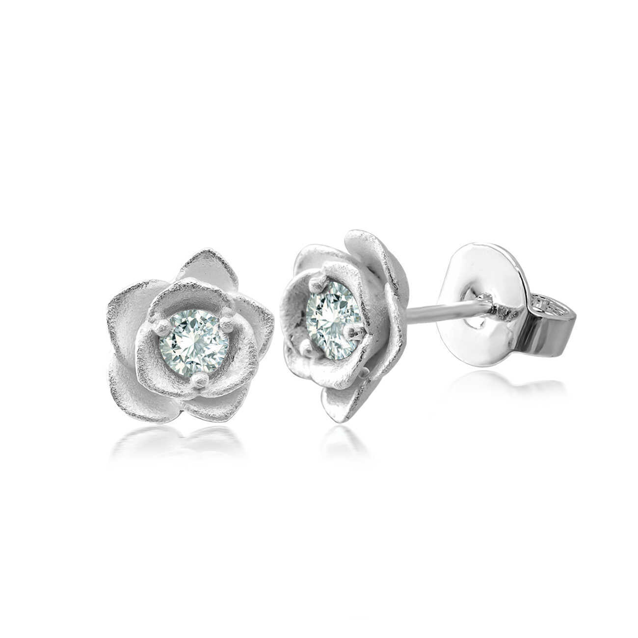 

Sand Rose Earrings, Silver Needle Inlaid with Zircon, Men s and Women s Stud Earrings, Small Fragrance and Versatile Temperament, Ear Holes 2026