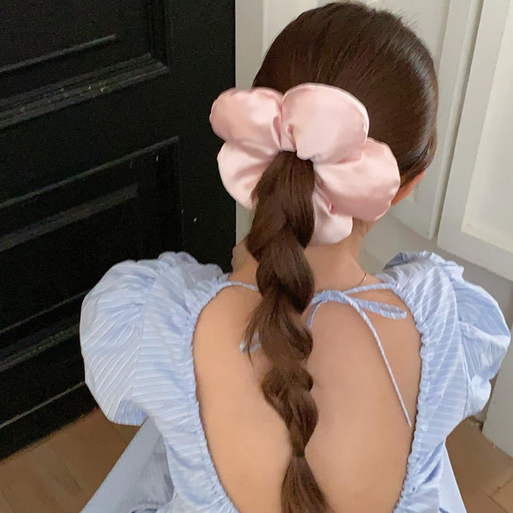 Handmade Flower Hair Tie Cotton Hair Bands Women Fashion Accessories Hair Scrunchies Ponytail H E8J6