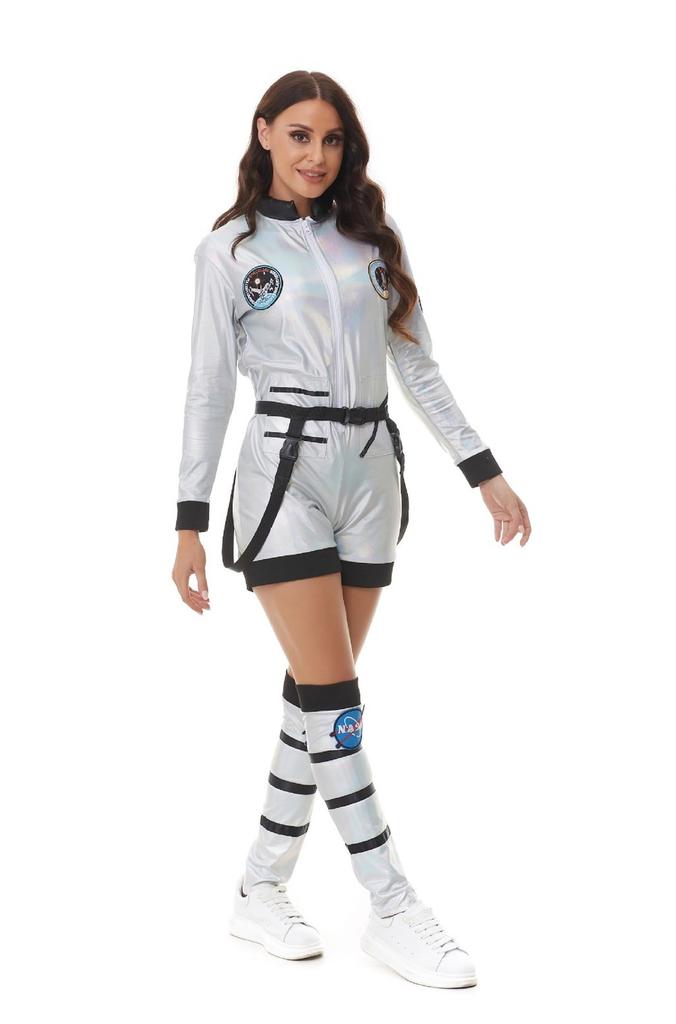 Stylish Adult Couples Cosplay Costume For Halloween Featuring Space Suit Design And Comfortable Fit