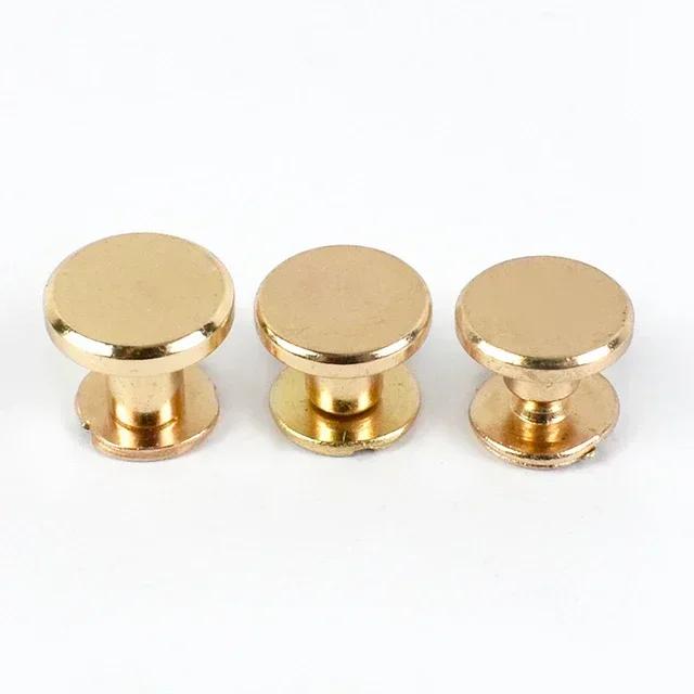 10/20/30Pcs 5-8mm Flat Head Screws Nail Metal Double Cap Side Round Rivet Leather Craft Wallet Fastener DIY Hardware Accessories