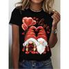 3D Kätzchen Druck Damen T-Shirt Alltags Lässig Damenmode Kurzarm Damen Locker Und Bequem Weihnachten Oberteil