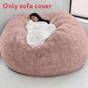 Color Large Solid Soft Plush Portable Living Room Lazy Sofa Cover Bean Bag Cover