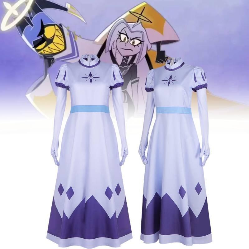 Hazbin Hotel Angel Emily Cosplay Costume Comfortable Polyester Fabric For Halloween