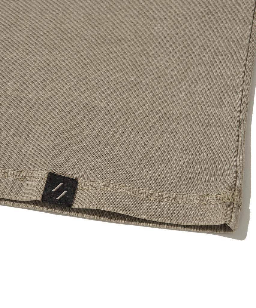 Welteoigseupelimeonteu Overdyed Trail Stitch Long Sleeves T-Shirt_Beige