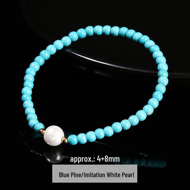 Turquoise Square Ruyi Ethnic Style Women's Versatile Bracelet