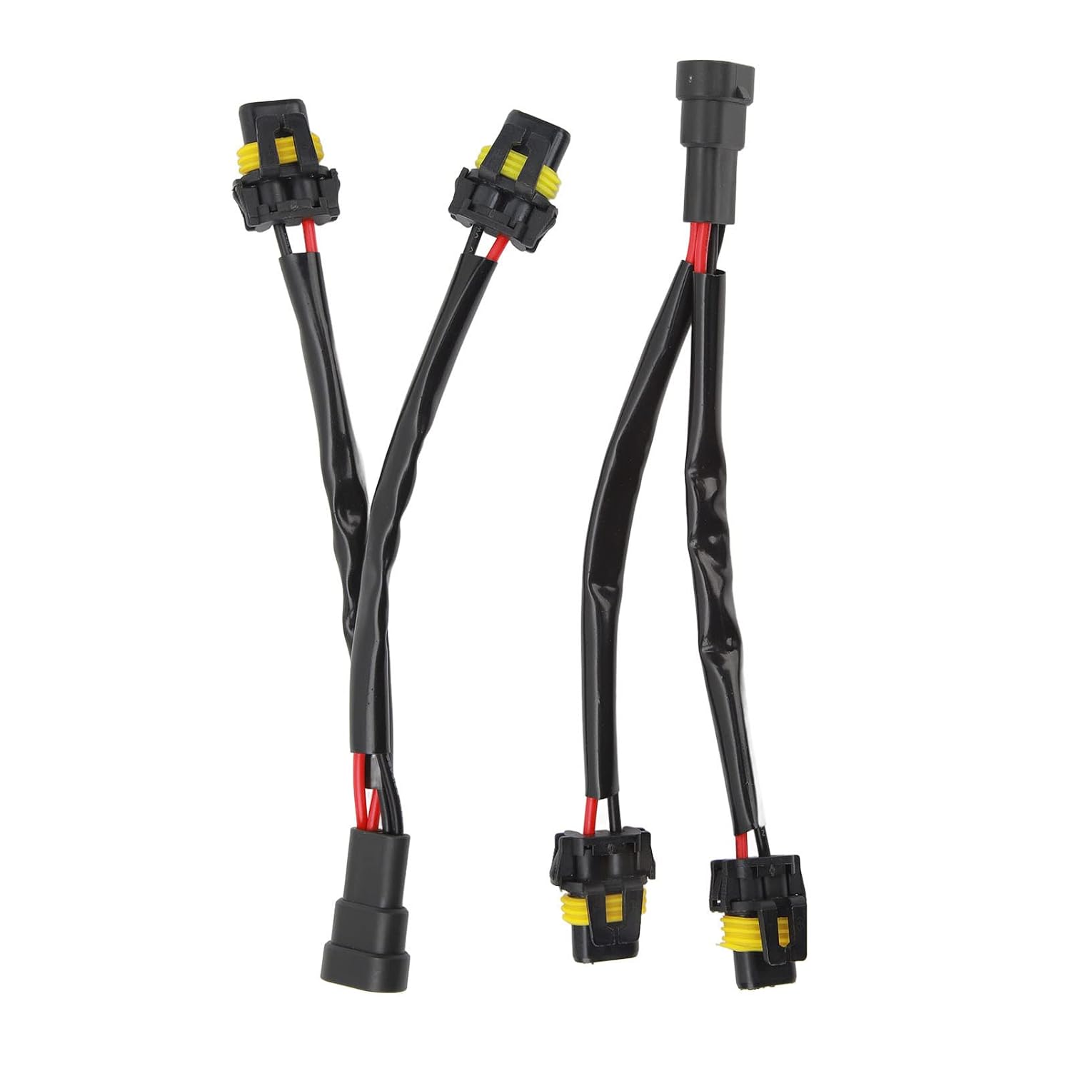 

9005 9006 Male to Female Headlight Splitter Harness - Dual Output Wiring Adapter Kit for Truck LED Headlamp Retrofit