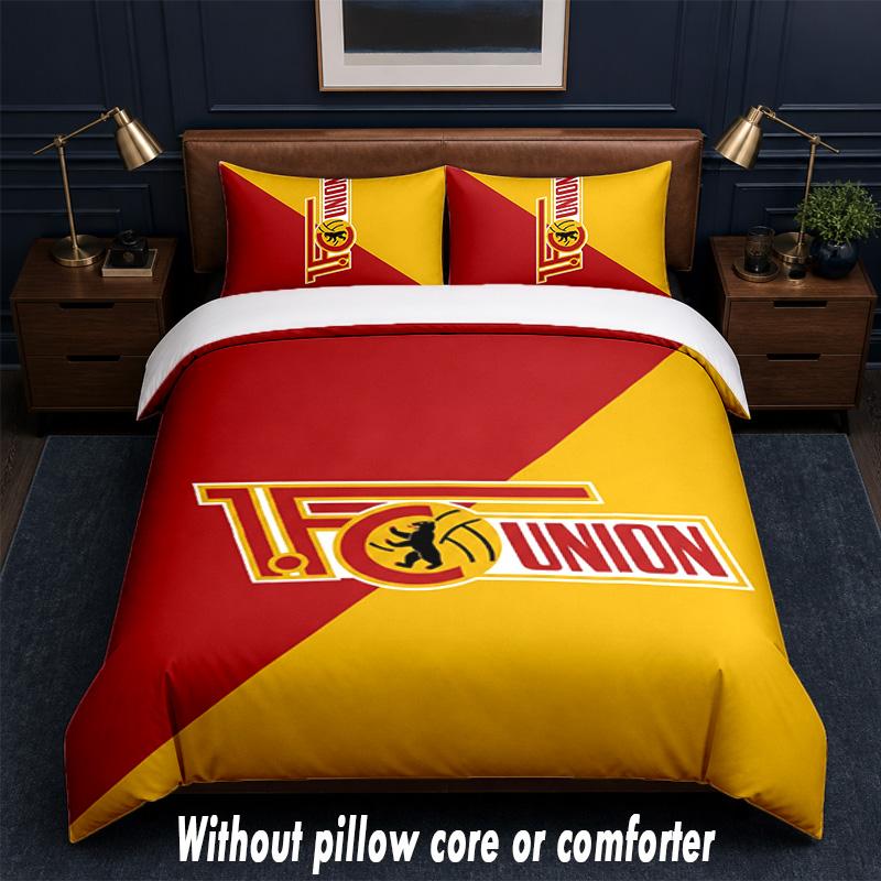 Ensemble de literie Union Berlin FC 1 Housse de couette + 2 Taies d'oreiller Doux Respirant Linge de lit pour la maison