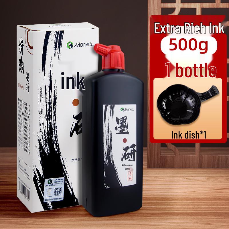 2700g Super Concentrated Calligraphy Ink Set, Large Bottle with Brush Pen for Beginners, Suitable for Construction Site Use and Chinese Painting.