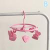 Cute Lovely Strawberry Clothes Dryer Hanger Windproof Socks Underwear Drying Rack Household Heart Storage Laundry Rack Home
