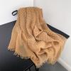 High-end Korean Polka Dot Printed Cotton and Linen Scarf In Winter Versatile Long Scarf Shawl