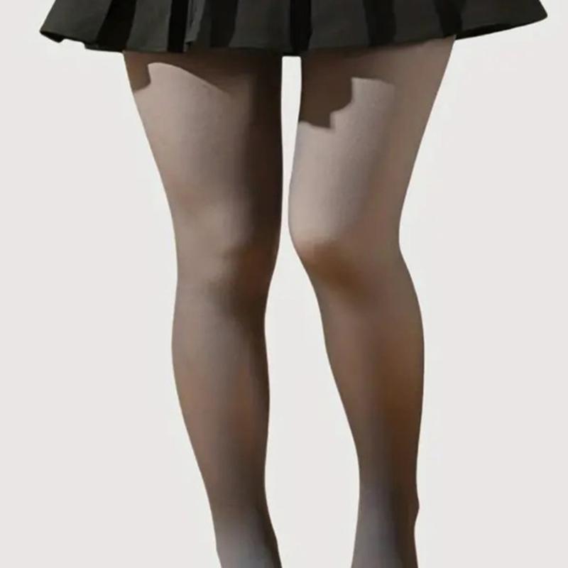 Large Size Opaque Multicolor Tights for Women High Waist Control Top Tear Resistant Solid Colored Pantyhose Stockings