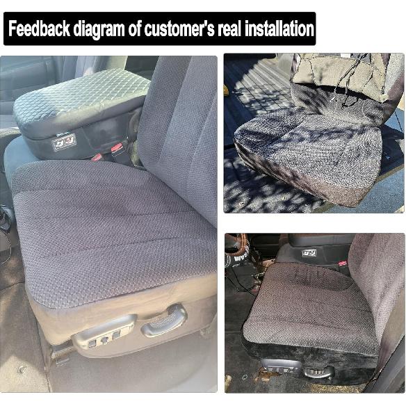 GXARTS Driver Side Bottom Replacement Cloth Seat Cover Dark Gray Compatible With Dodge Ram 1500 2500 3500 2003 2004 2005 SLT SLT Plus Sport 4X4 2WD