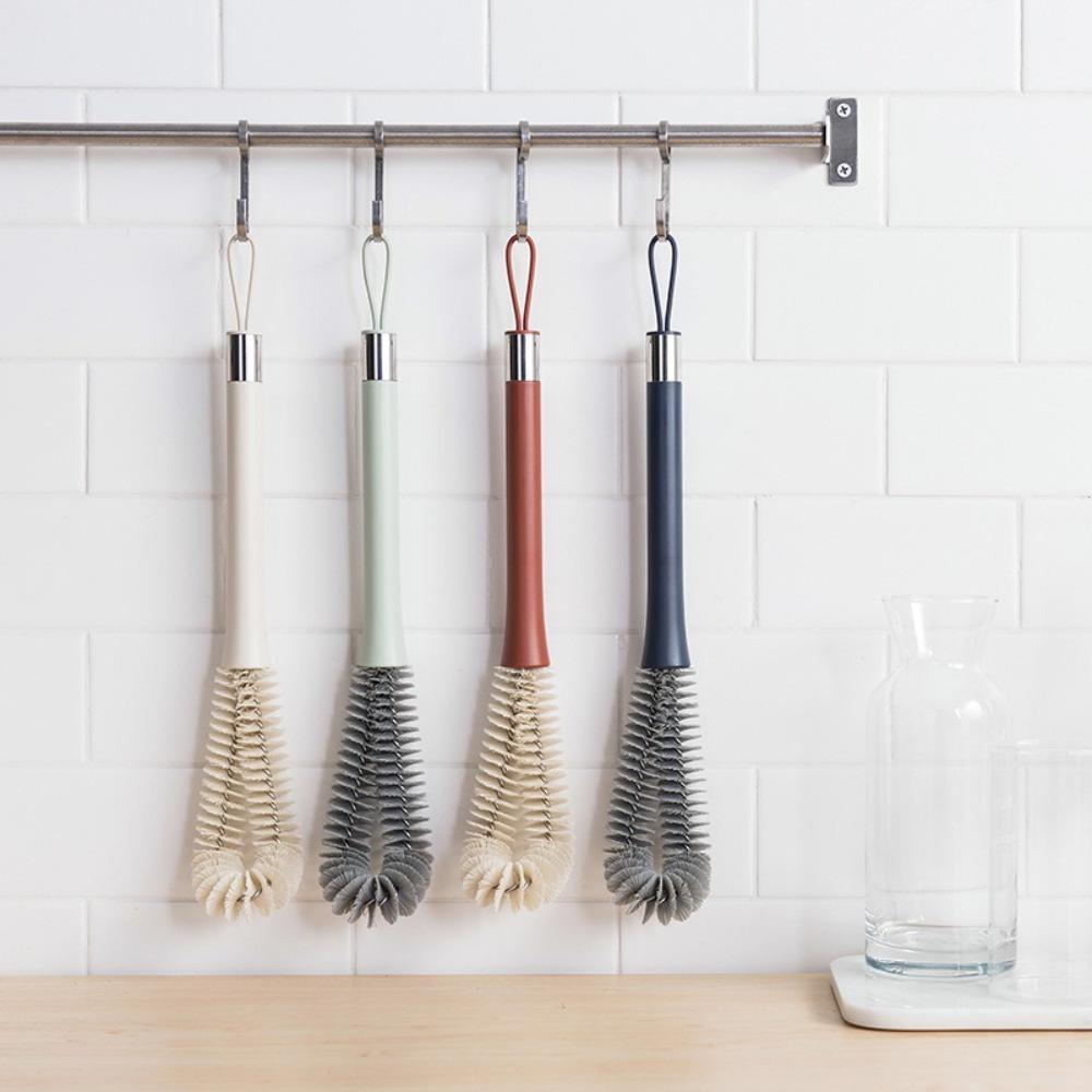 Portable Milk Bottle Brush Multi-functional Cup Scrubber Convenient Glass Cup Washing Brush  Home