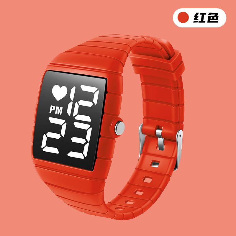 Led Watch Fashion Sports Watch Waterproof Watch Led Electronic Watch Male And Female Student Electronic Watch красный