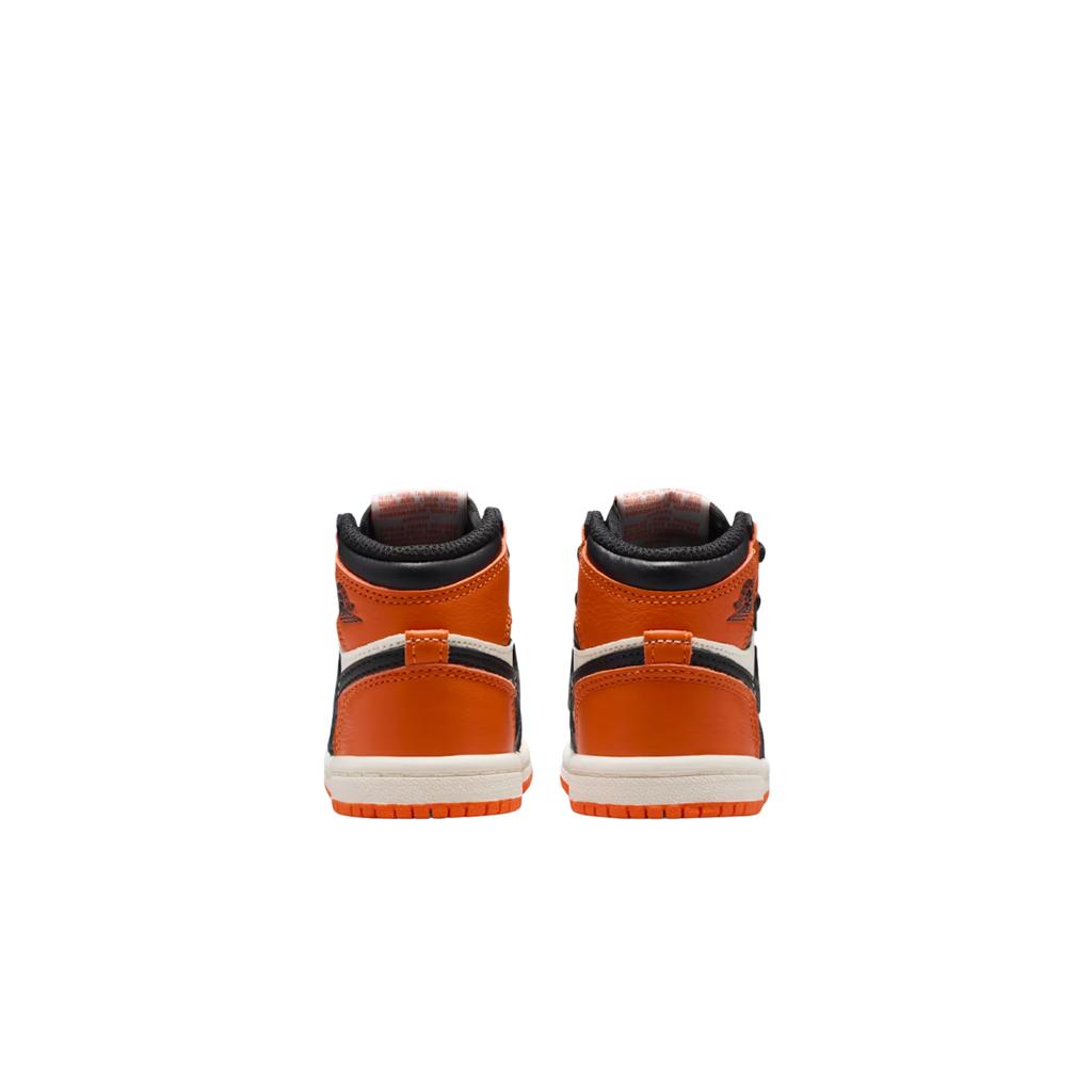 Air Jordan 1 Retro High OG TD Shattered Backboard 2025 Sneakers da Bambino Arancione Nero Vela FD1413-008