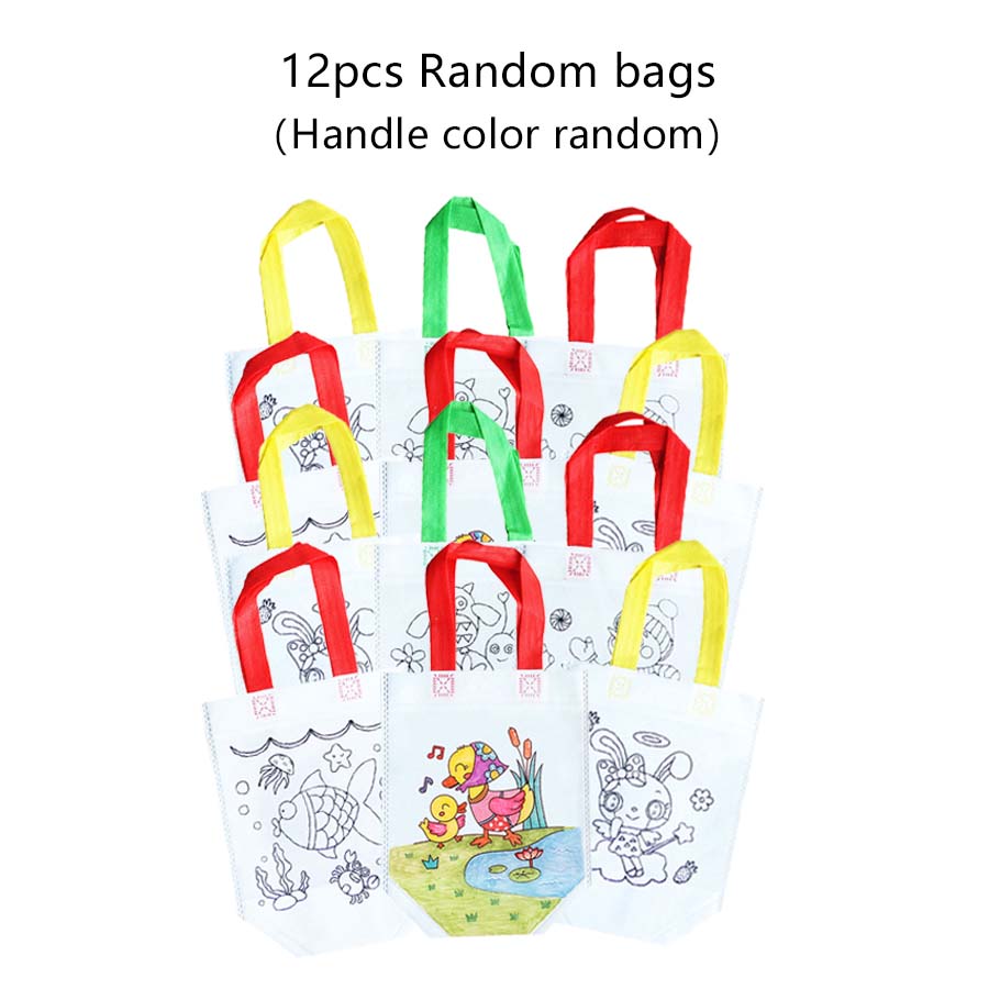 Graffiti Bags Set Children Painting Toys Cartoon Pattern Handmade Diy Art Coloring Game Puzzle Toy Drawing Diamond Stickers Tmz