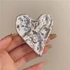 Gold Silver Color Heart Shape Brooch Minimalist Metal Enamel Heart Pins  for Fashion Jewelry Gift