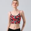 With Chest Pad Export Print Thin Shoulder Strap Sports Intimates Sexy Beauty Back Quick-Drying Elastic Fitness Dance Yoga Jacket